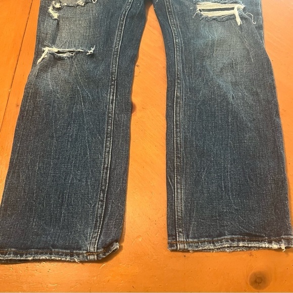 Abercrombie & Fitch Curve Love Ultra High Rise Ankle Straight Jean Distressed 24 - Picture 6 of 13